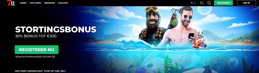 711 Casino Stortingsbonus 30procent inlog