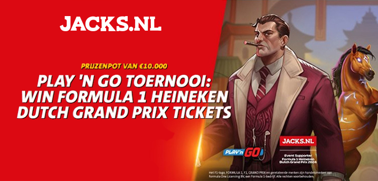 Jacks.nl Play'n GO Toernooi Formule 1 Tickets nieuws