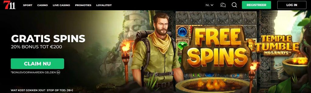 711 Casino Gratis Spins Temple Tumble Megaways inlog