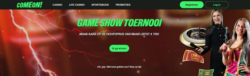 ComeOn! Casino Game Show Toernooi inlog