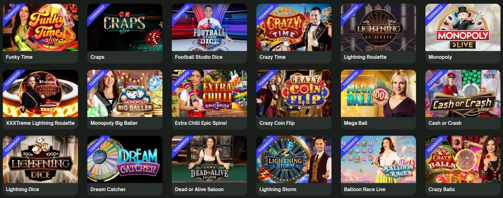 ComeOn! Casino Game Show Toernooi spellen