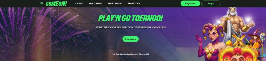 ComeOn! Casino Play'n GO Toernooi inlog