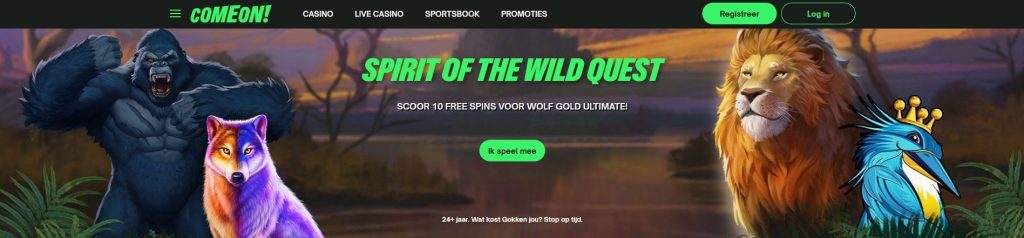 ComeOn! Casino Spirit of the Wild Quest inlog