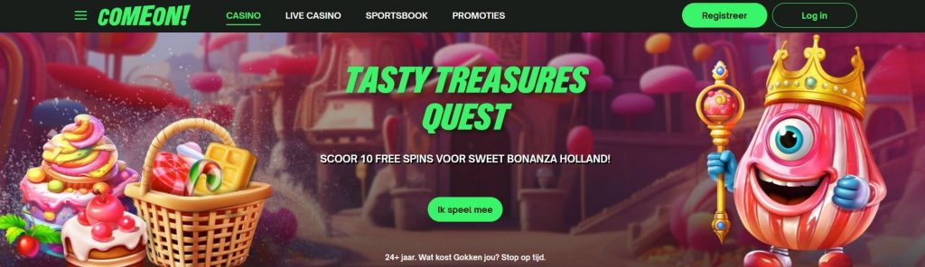 ComeOn! Casino Tasty Treasures Quest inlog