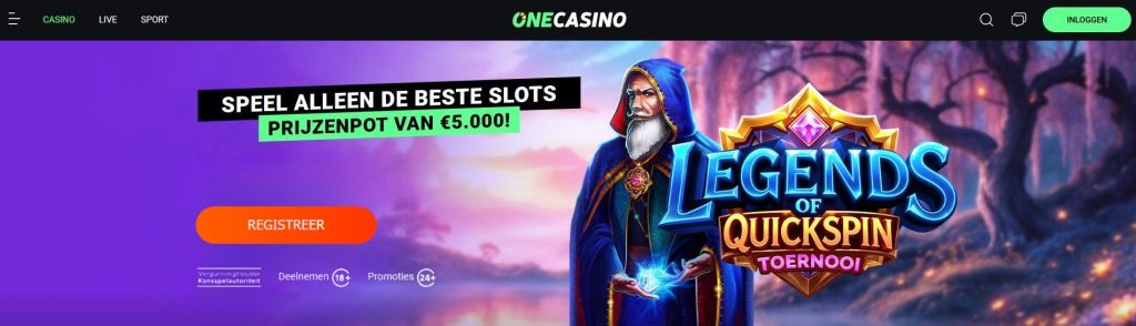 OneCasino Legends of Quickspin Toernooi inlog