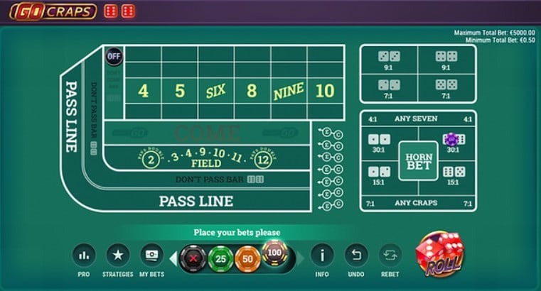 Play'n GO GO Craps slot