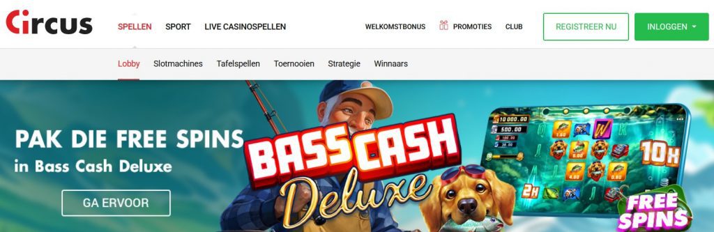 Circus Casino Bass Cash Deluxe free spins inlog