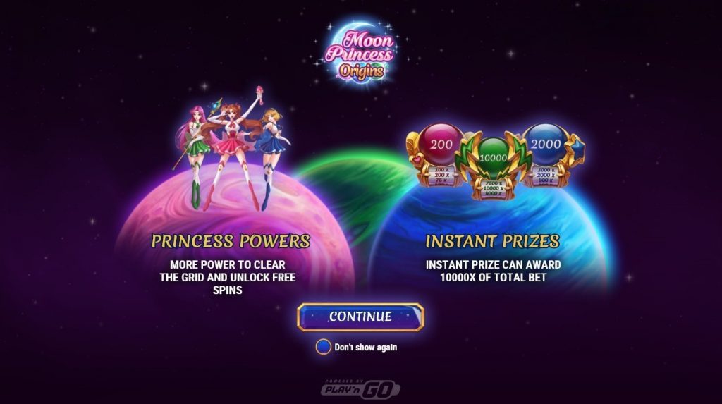 Moon Princess Origins features
