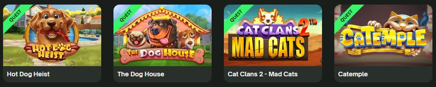 ComeOn! Casino Claws & Paws Quest spellen