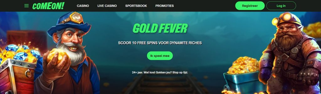 ComeOn! Casino Gold Fever Quest inlog