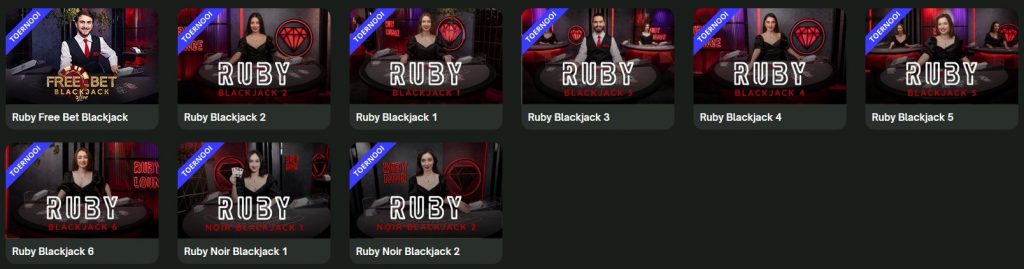 ComeOn! Casino Ruby Blackjack Toernooi spellen