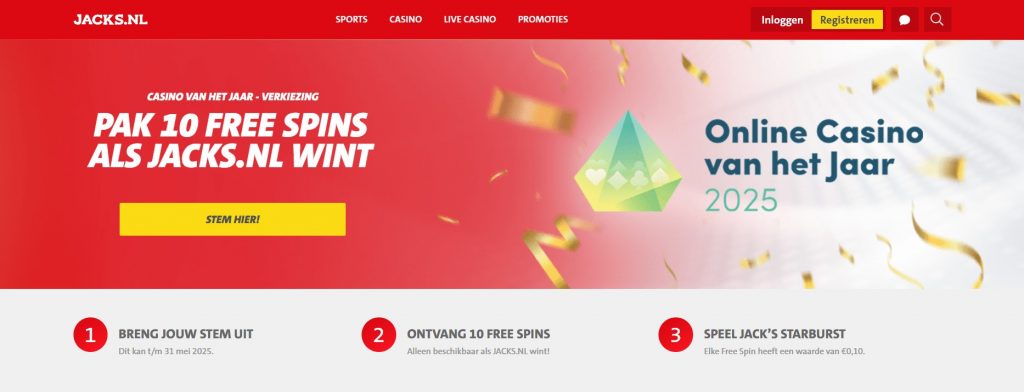 Jacks.nl Online Casino van het Jaar inlog