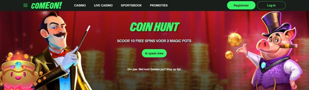 ComeOn! Casino Coint Hunt inlog