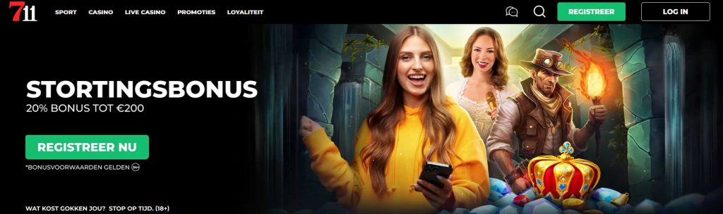 711 Casino Stortingsbonus 20 procent inlog