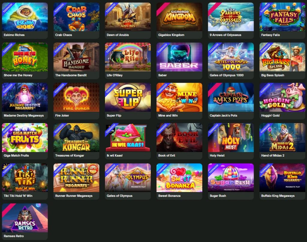 All Stars Toernooi ComeOn! Casino spellen