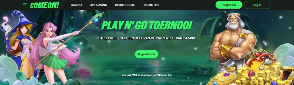 ComeOn! Play'n GO Toernooi inlog
