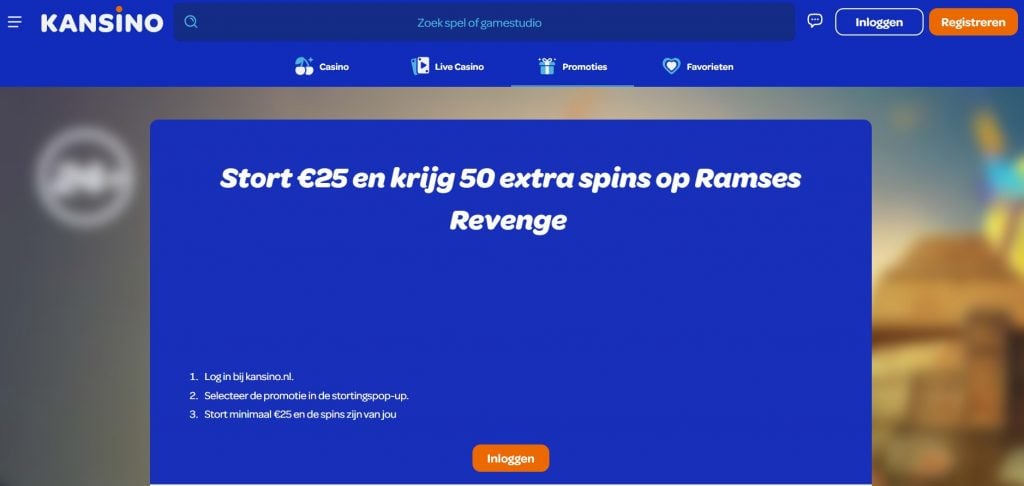 Kansino Ramses Revenge inlog