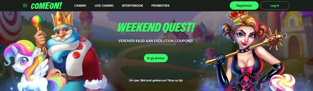 ComeOn! Casino Weekend Quest inlog