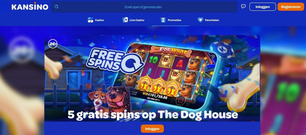 Kansino Gratis Spins The Dog House inlog