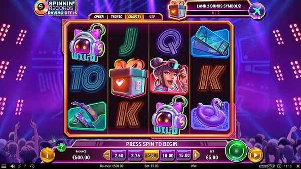 Spinnin' Records Raving Reels slot