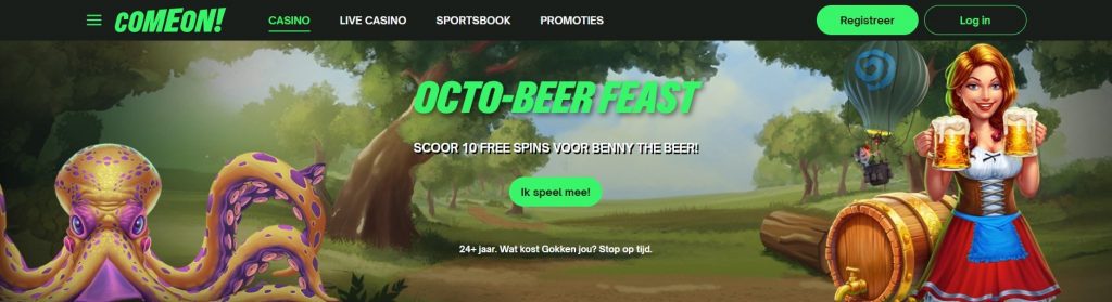 ComeOn! Casino Octo-Beer Feast Quest inlog
