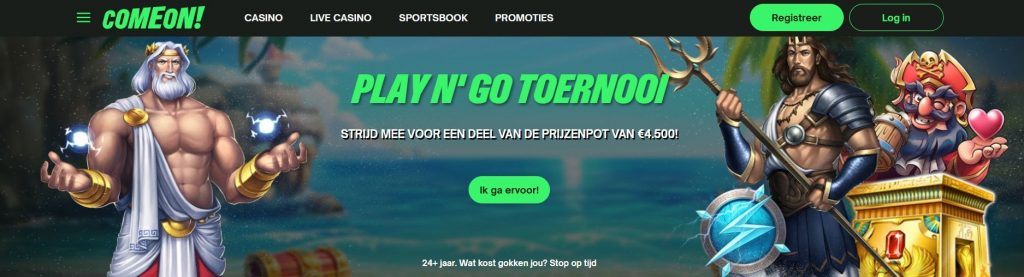 ComeOn! Casino Play'n GO Toernooi inlog
