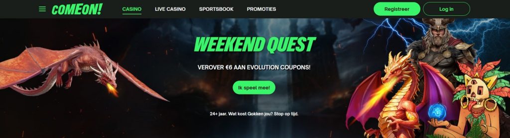 ComeOn! Casino Weekend Quest inlog