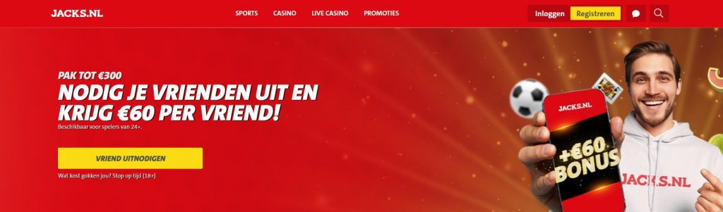 Jacks.nl Nodig Je Vrienden Uit inlog