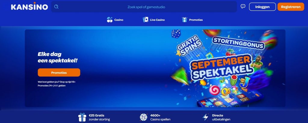 Kansino September Spektakel inlog