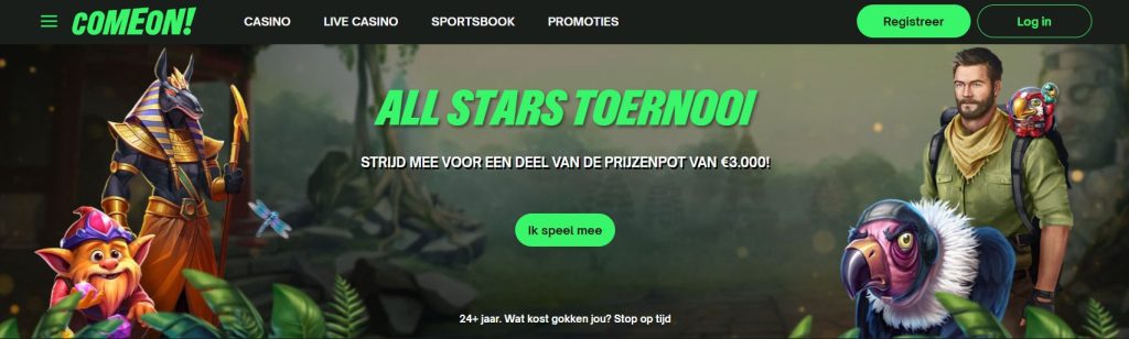 ComeOn! Casino All Stars Toernooi inlog