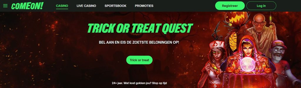 ComeOn! Casino Trick or TREAT Quest inlog