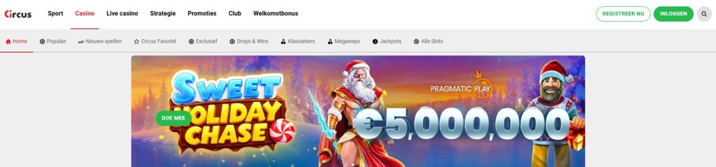 Circus Casino Sweet Holiday Chase inlog