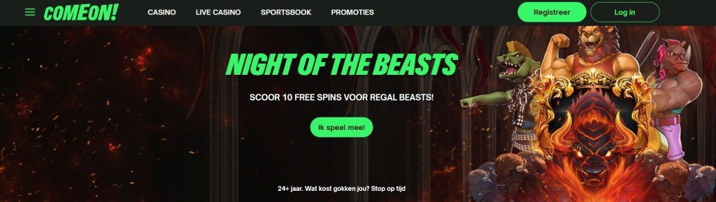 ComeOn! Casino Night of the Beasts Quest inlog