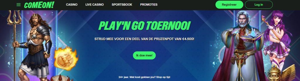 ComeOn! Casino Play'n GO Toernooi inlog
