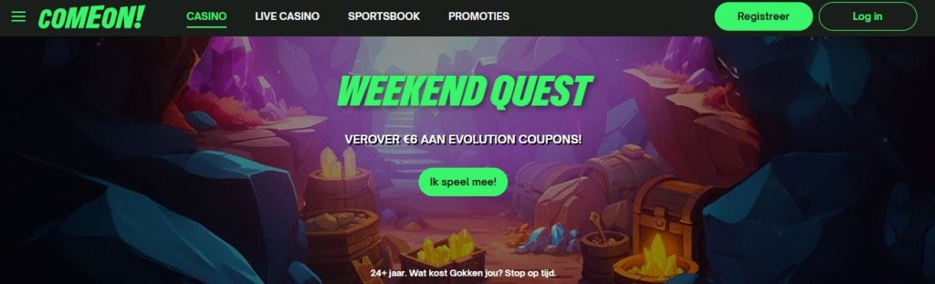 ComeOn! Casino Weekend Quest inlog