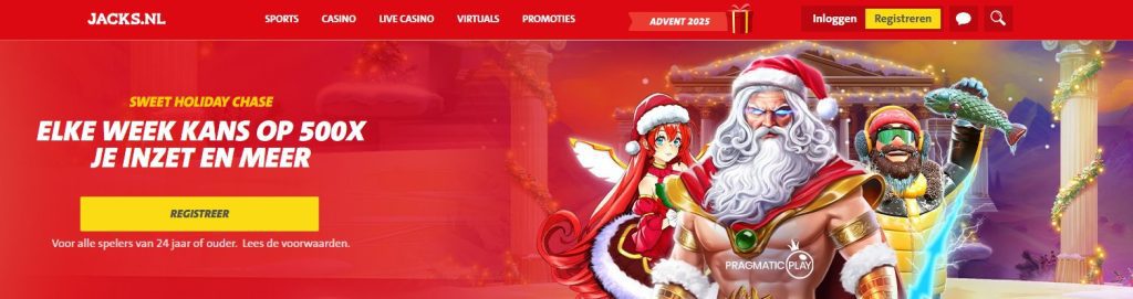 Jacks.nl Sweet Holiday Chase inlog