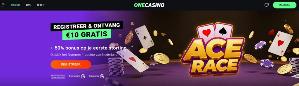 OneCasino Ace Race inlog