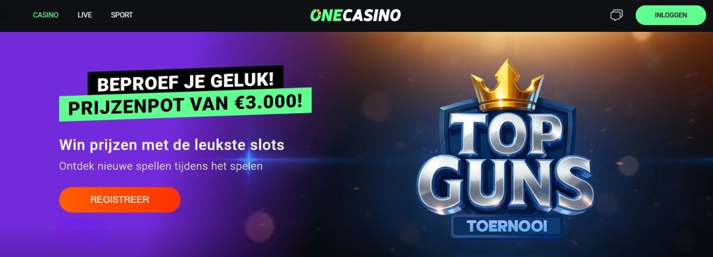 OneCasino Top Guns Toernooi inlog