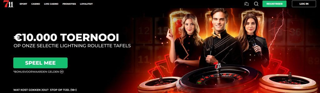 711 Casino Live Lightning Roulette Toernooi inlog