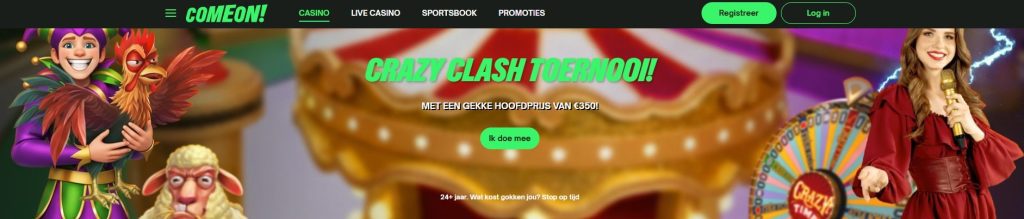 ComeOn! Casino Crazy Clash Toernooi inlog