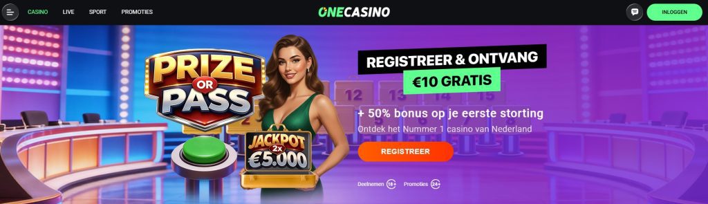 OneCasino Prize or Pass inlog